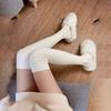 1Pair Women Knitted Long Socks Boot Solid Thigh Stocking Skinny Casual Cotton Over Knee-High Fashion Ins Female Long Knee Sock