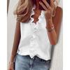 Long-Sleeved Ruffled Shirt for Women Long Sleeves Ruffles V-neck Shirt Shirt