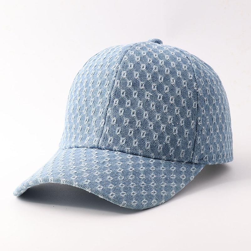 Fashion Sequined Baseball Cap Cowgirl Ripped Bend Cap