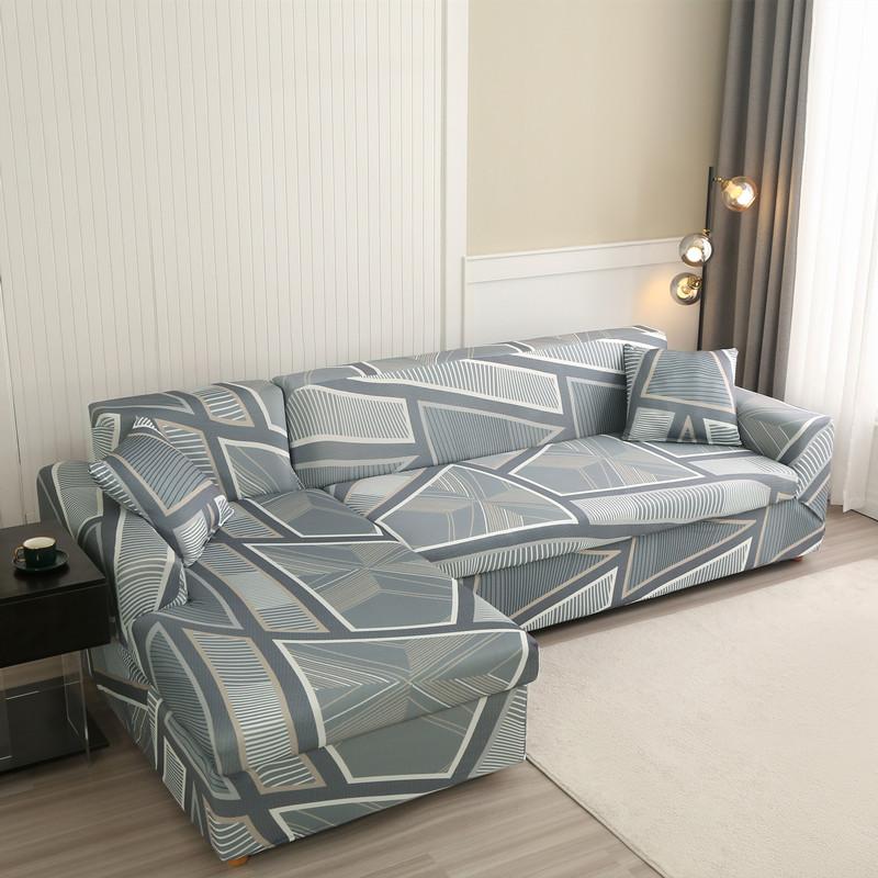 Geometric Sofa Cover Elastic Couch Cover Sectional Chair Cover It Needs Order 2Pieces Sofa Cover If Your Sofa Is Corner L-shape
