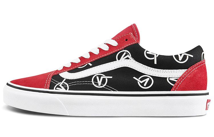 Vans Old Skool Vlogo  Black Red  VN0A4U3B17B 36