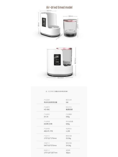 Electric Makeup Brush Cleaner & Dryer: All-in-One Tool for Safe, Automatic Cleansing Without Bristle Damage