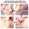 Taper Insertion Pin Tool Internal Thread Piercing For Tragus Lip Nose Piercing Stretching Tool Jeweler's Pick Up Tool