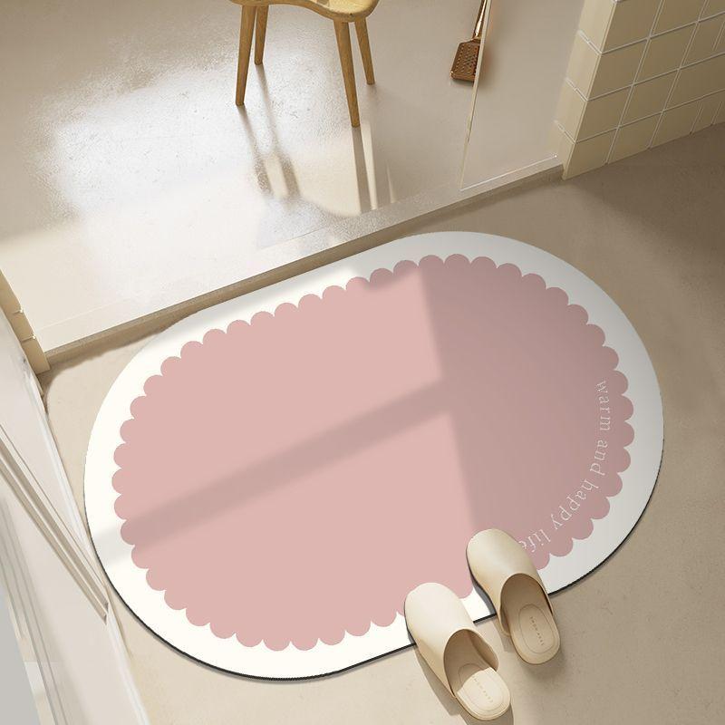 Bathroom absorbent floor mat, diatom mud quick-drying toilet, bathroom door non-slip mat, floor mat, foot mat