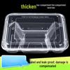 Rectangular 3-Compartment Disposable Plastic Food Containers with Lids