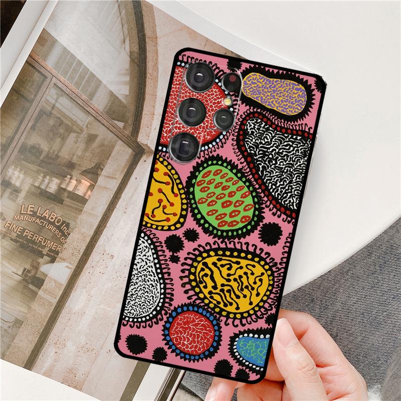 Yayoi Kusama Pumpkin Art Phone Case For Samsung Galaxy S23 S22 Ultra Note 20 Note 10 S8 S9 S10 Plus S20 FE S21 Ultra