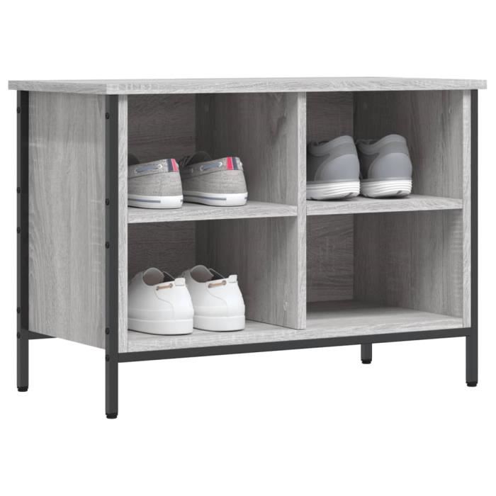 VidaXL Shoe Cabinet Sonoma Grey 69x35x50 Cm Engineered Wood 831836