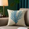 Blue Sea Creature Coral Shrimp Pillow Case Custom Printed Brushed Fleece Pillow, Baby Skin-Touch, Eco-Friendly Dye-Sublimation C