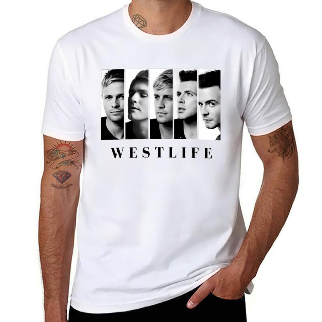 T-shirt Vintage dei Westlife magliette nere magliette grafiche magliette pesanti da uomo