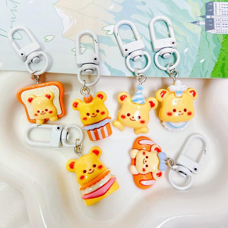 1Pc Cartoon Keychain Harz Anhänger Tasche Zubehör Paar Nette Kinder Spielzeug Geburtstag Geschenk Für Mädchen