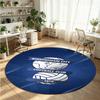 Birmingham City Printed Round Crystal Velvet Rug Soft Non Slip Floor Carpet For Bedroom Holiday Gift