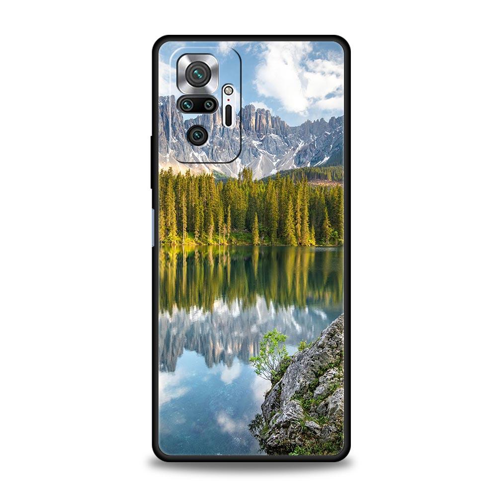 Forest Beach Sunrise Mountains Nature Phone Case For Xiaomi Redmi Note 14 13 5G 10 11 12 Pro Plus 4G 14C 13C 12C 10C Black Cover