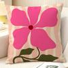 Modern Flower Minimalist Cool 2 Pillow Case Natural Linen Organic Fabric Double-Sided Printing Sofa Home Decor Gift Pillow Case