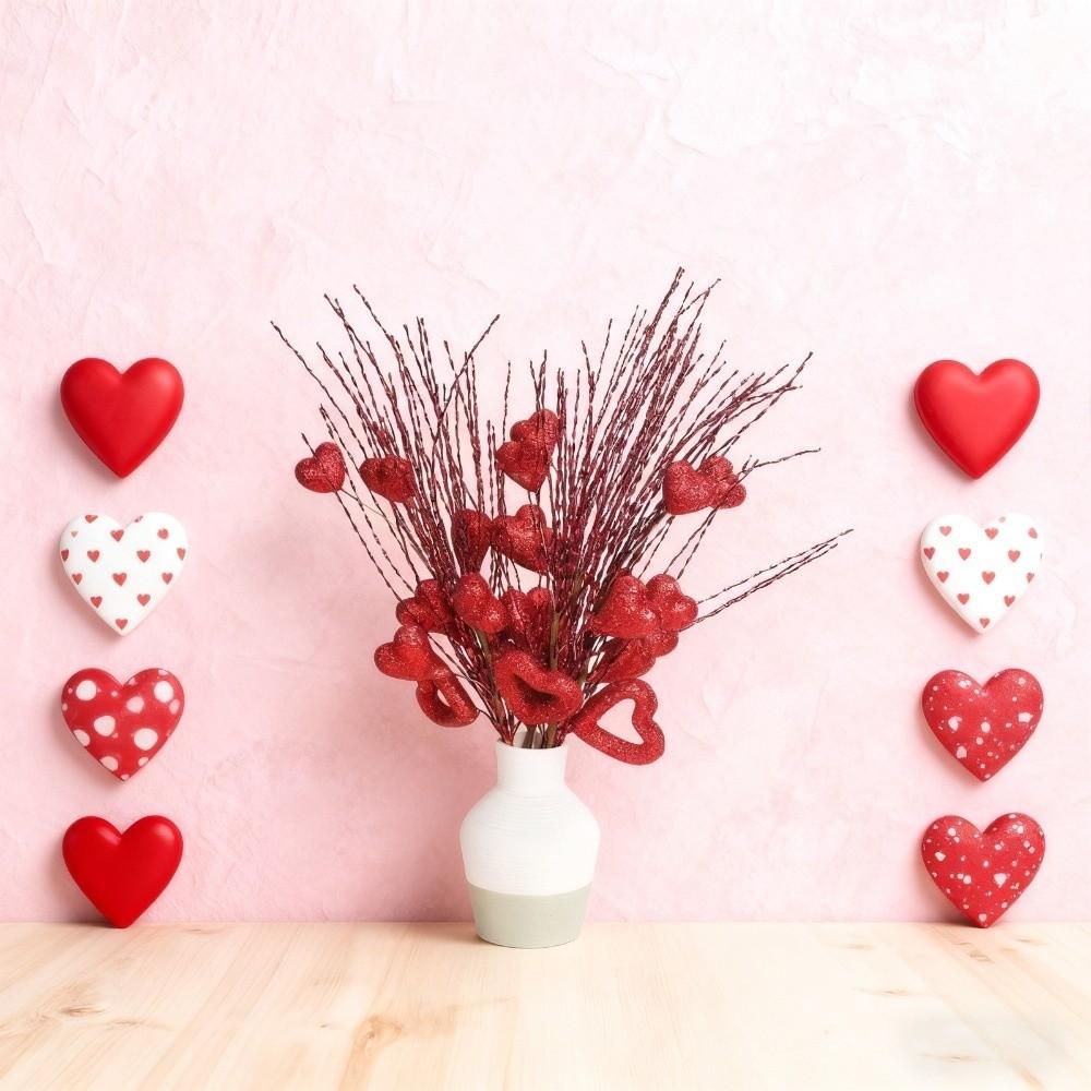 Romantic Heart Bouquet Branch Resin Anti-splash Water Artificial Twig Cutting Exquisite Handicraft