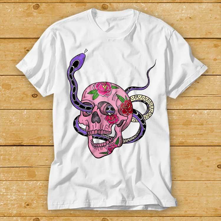 Sugar Skull Snake T Shirt Unisex T-Shirt M