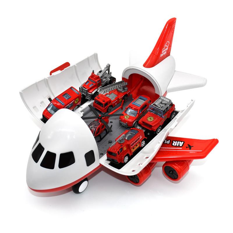 Model Airplane Toy Set With Inertia Mechanism And Storage For Boys And Kids