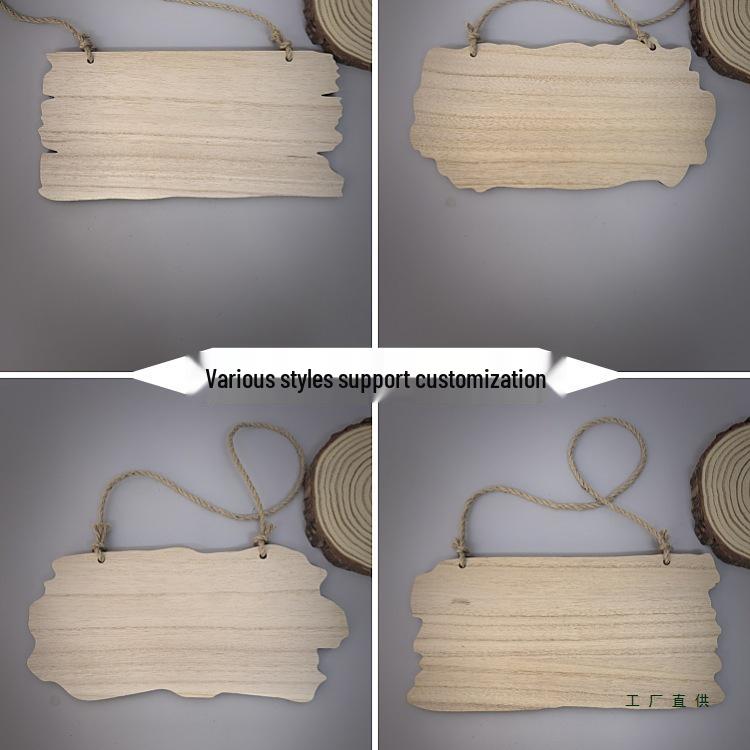 Custom Engraved Solid Wood Doorplate - Hand-Painted Hanging Tree Marker Sign for Kindergartens
