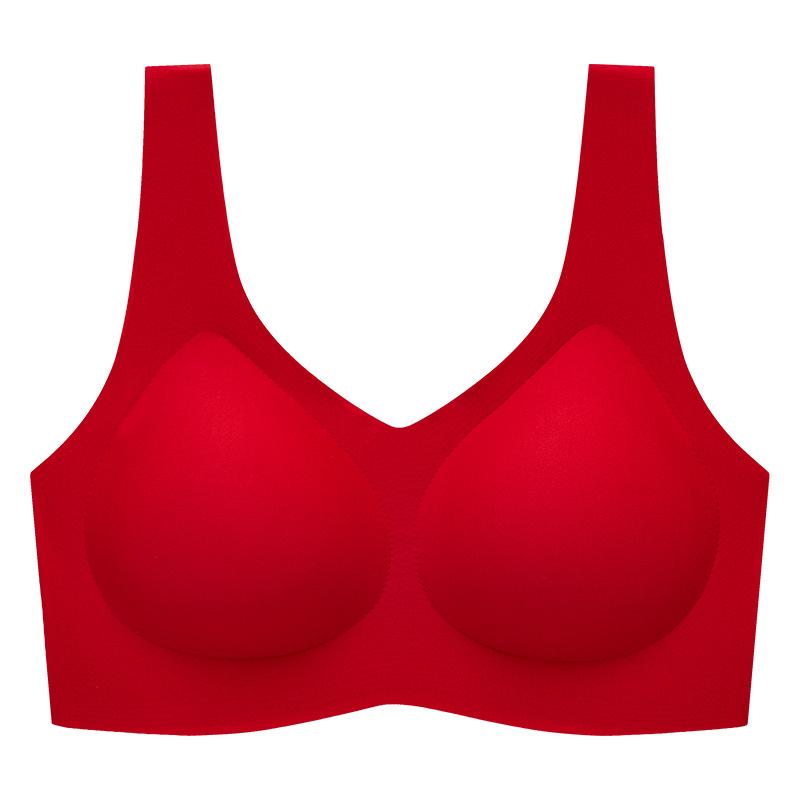 Fully fixed cup, no trace, no size underwear, women gather naked feeling, no dismantling chest pad, one piece bra without steel ring
