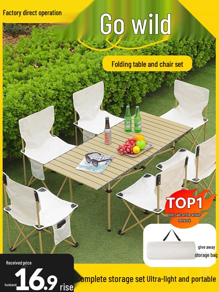 Portable Outdoor Folding Picnic and Camping Table Set with Chairs