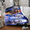 1Pc Fantasy Heroes Unite Flannel Blanket, Soft And Comfortable, Casual Warm, Camping Travel, Christmas, Halloween Xmas Gift S1840