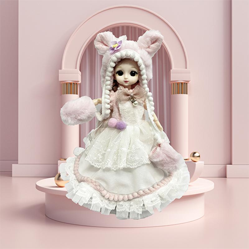9 Inch Motorized Fashion Princess Doll With Led Lights And Music, Princess Toy Sets For Girls And Kids, Exquisite Birthday Gifts