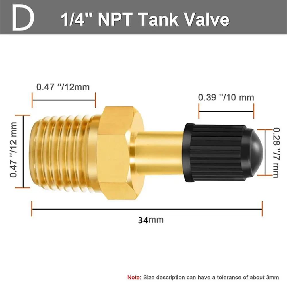 Professional 1/4 NPT 1/8 NPT M10 Air Compressor Tanks Fill Valve Anti-Corrosion Brass Schrader Valve Automobile Tire Valve Core