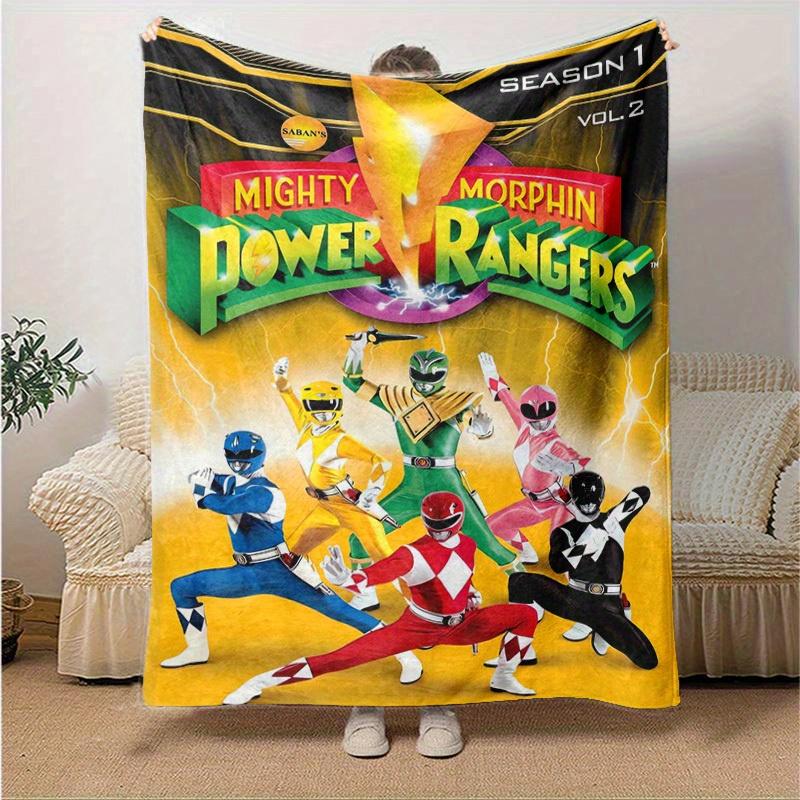 

1pc, Mighty Morphin Power Rangers Home Decor Throw Blanket, Perfect for Couch, Bed, Travel, Camping, Car, Beach, Office Nap, Soft Coverlet Gift IdeaA0 130x150cm