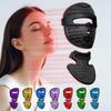 Wireless 7 Color LED Mask With Neck 222LEDs Light Photon Mask Improves Fine Lines Lighten Spots Rechargeable Neck Face Care