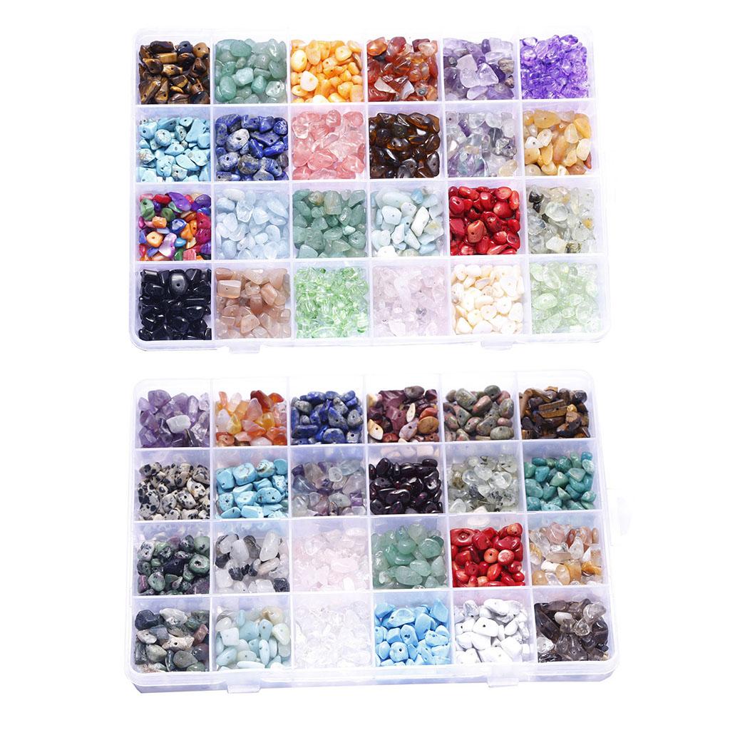 Stone Beads Gemstone Beads Kit Crushed Chunked Crystal Pieces Loose Beads