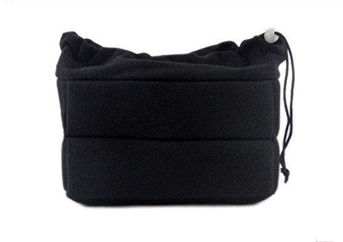 SCGEHA Camera Case, Inner Bag for SLR Cameras, Shock-Absorbing Cushioned Soft Material, Colorful and Stylish Bag-in-Bag (Black)