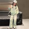 2025 New Autumn Street Style Sports Sweater Suit for Big Girls