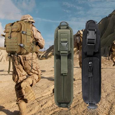 Backpack Strap Pouch with Zipper Simple Installation Quick Release Shoulder Strap Bag Attachment Tactical Accessories