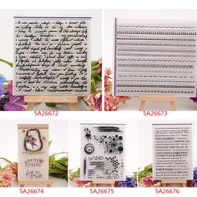 Transparent Stamp Silicone Seal Sheet For DIY Scrapbook Craft Card Album T1336