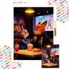 Diamond Painting 5D DIY Diamond Painting Zootopia Nick and Judy Mosaic Cartoon Picture Rhinestone Kit Gift