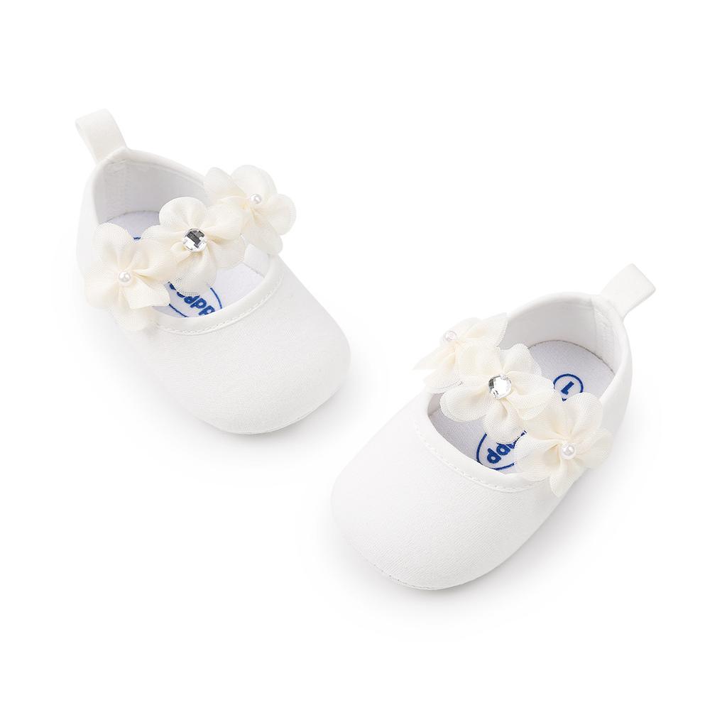 MYGGPP Kleine Blumen-Kleinkindschuhe mit weichen Sohlen, Babyschuhe, Schuhe mit weichen Sohlen, Prinzessinnenschuhe