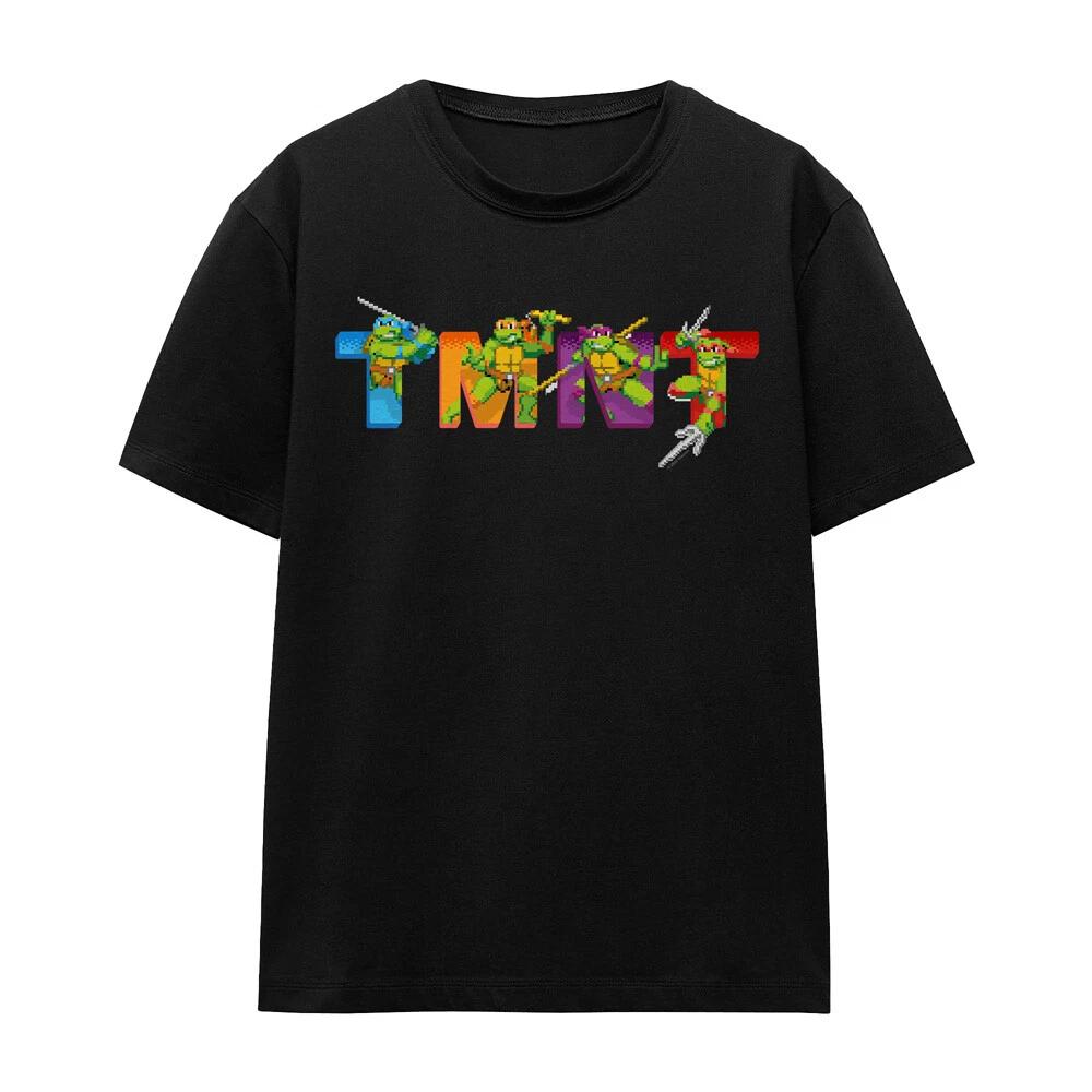 TMNT Arcade Main Screen Womens 100% Cotton T-shirt Mens Tees Top, S-2XL, Black XL