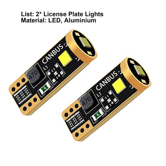 2Pcs/Set LED Light Canbus Error Free 3SMD 12-30V High Brightness License Plate Decoding Lamp for Car