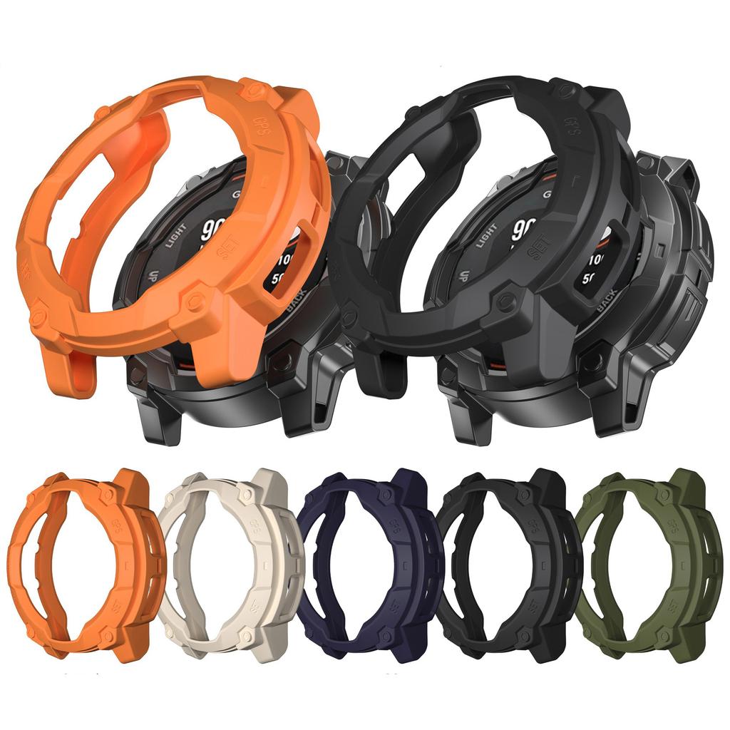 Cover Guscio in TPU per Orologi Braccialetto Intelligente per Garmin Instinct 3 Custodia Protettiva 45mm/50mm Cornice Orologio per Garmin Instinct3 Lunetta