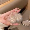 Christmas Snowflake Red Flocking Bowknot Drop Earrings for Women Xmas Cute Elk Snowman Hairball Long Earring Festival Jewelry