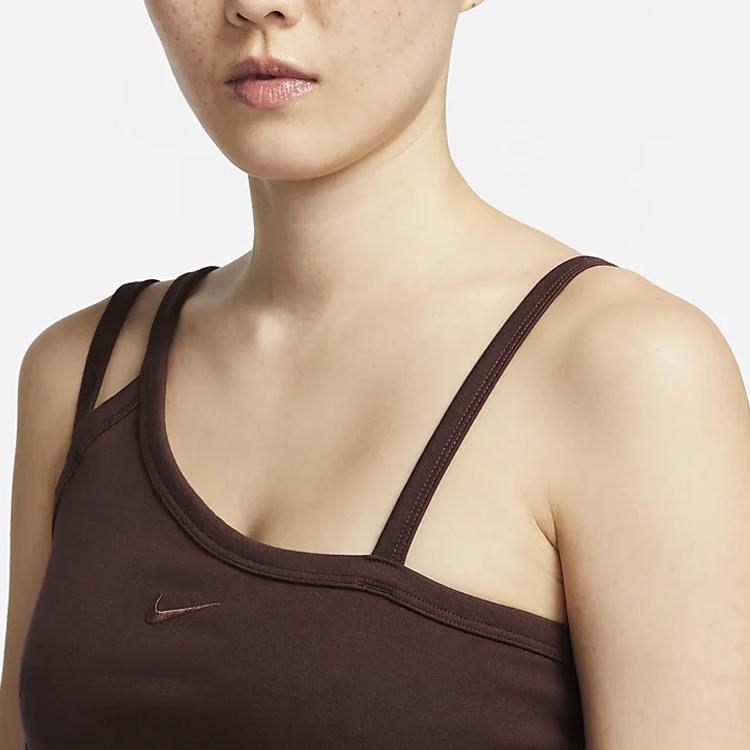New Nike Slip Dresses Women's Brown DV7935-227