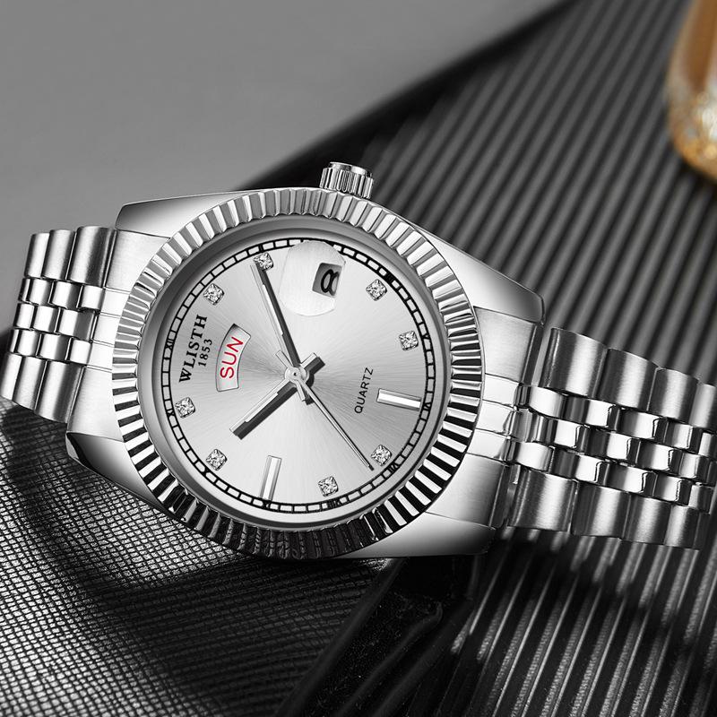 Men's Classic Gold Quartz Steel Band Watch