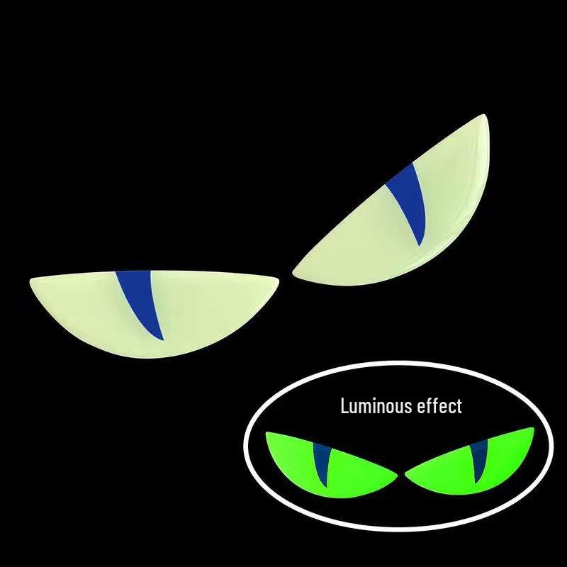 

Luminous Glow-in-the-Dark Cat Eye Stickers for Motorcycles - Waterproof, Creative, and Perfect for Nighttime.