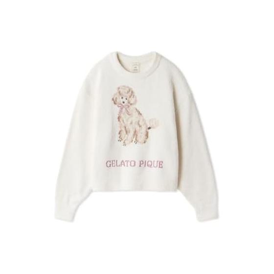 Poodle jacquard pullover PWNT255084