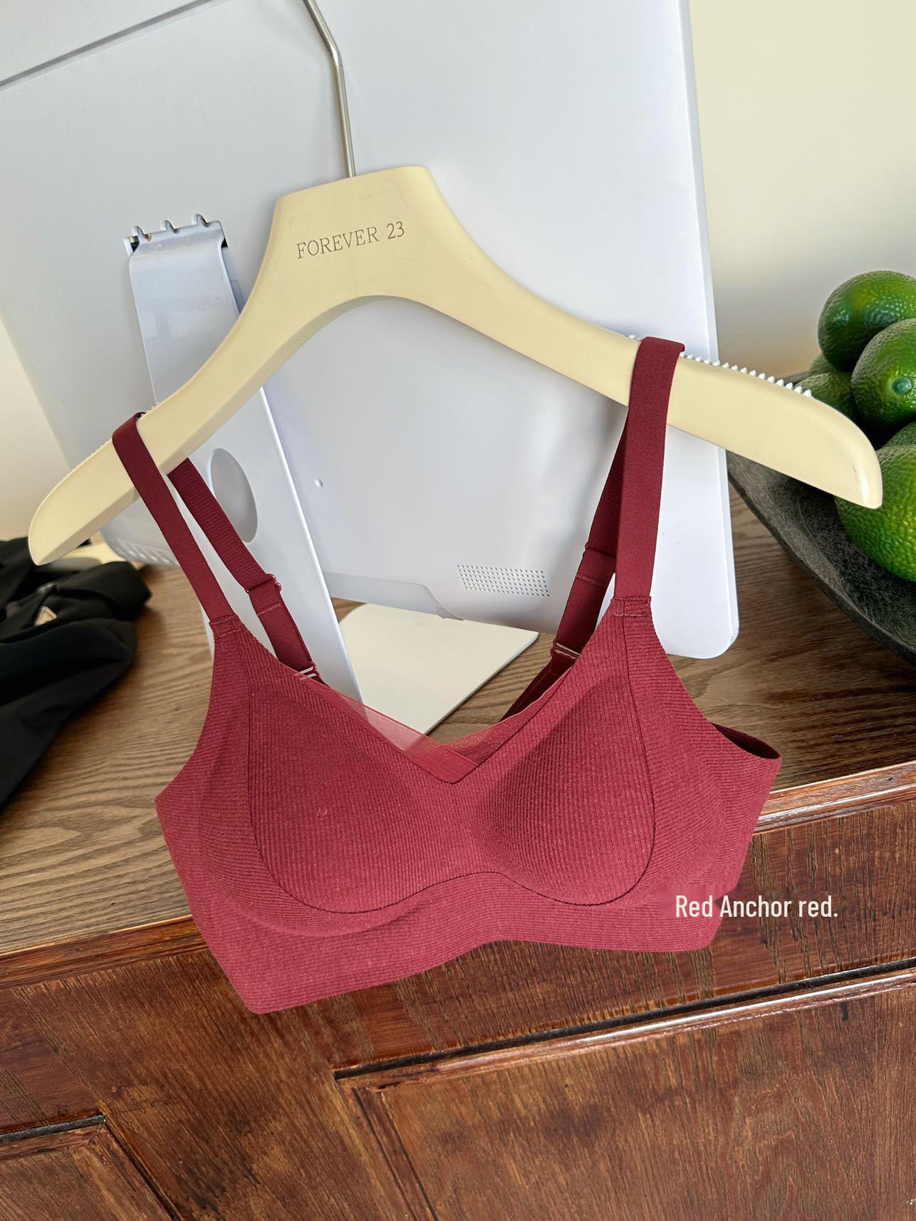 

«Женский бесшовный дышащий бюстгальтер с подтяжкой – мягкая поддержка для маленькой груди, телесный цвет, коллекция осень/зима» Medium красный