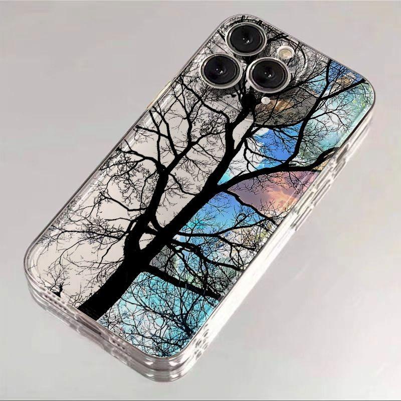 

Minimalist Transparent Tree Silhouette Phone Case For Samsung Galaxy S26 S24 S25 S23 Ultra S22 S21 S20 Plus FE A50 A71 A72 Cover Galaxy A50