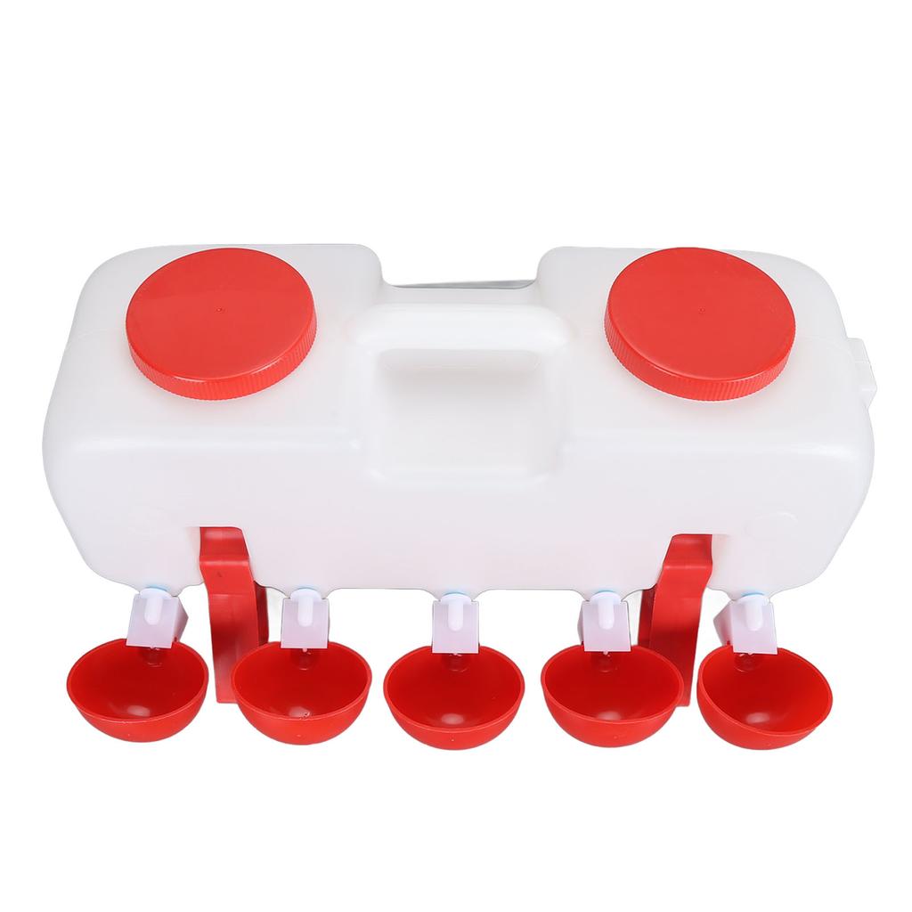 Hühnertränke 10L Großes Fassungsvermögen Top-Befüllung Geflügel-Wasserautomat mit 10 Wassernäpfen für Ente Gans