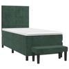 3137818 vidaXL Lit à sommier tapissier avec matelas Vert foncé 90x190 cm
