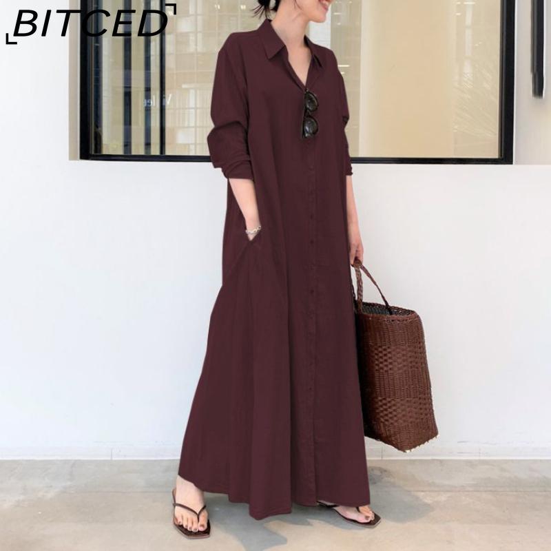 BITCED Women's Long Shirt Dress Sizes: S-5XL Casual Dresses