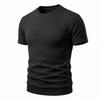 Men Simple Casual Old Money Textured Crew Neck Short Sleeve T Shirt