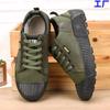 Jiefang shoes men's non-slip and wear-resistant construction site work farmland shoes labor insurance shoes low-top canvas breathable deodorant rubber